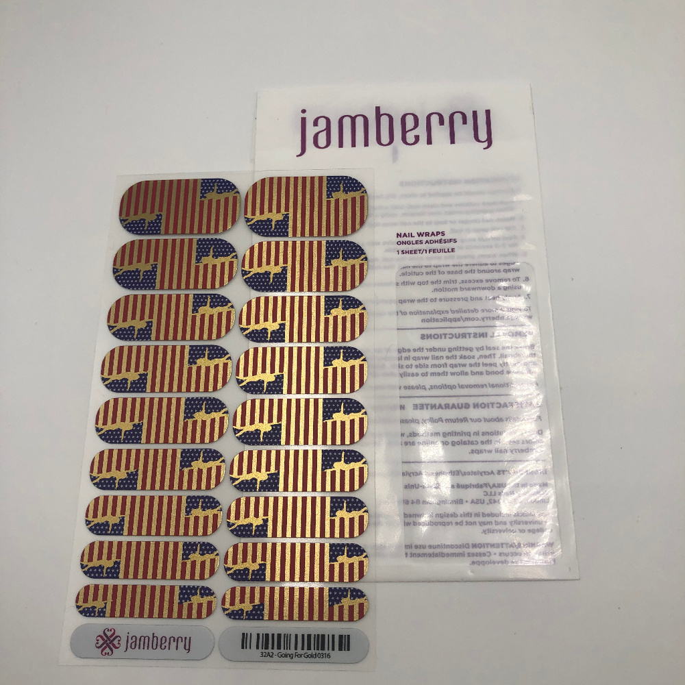 Jamberry Nail Wraps, Going for Gold, Full Sheet